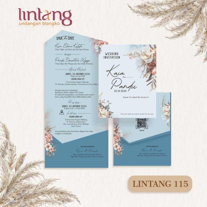 Undangan Pernikahan LINTANG115 Elegan Modern Paket Lengkap 100 PCS Gratis Label & Plastik - JanjiKita | Default