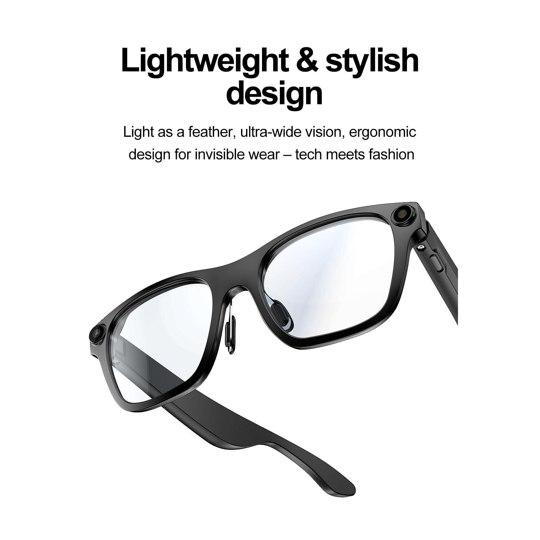 S336 AI Smart Camera Glasses 20MP 1080P Video Shoot Bluetooth Call Music Audio APP Viewing WiFi Smart Glasses for Women Men - Image 2