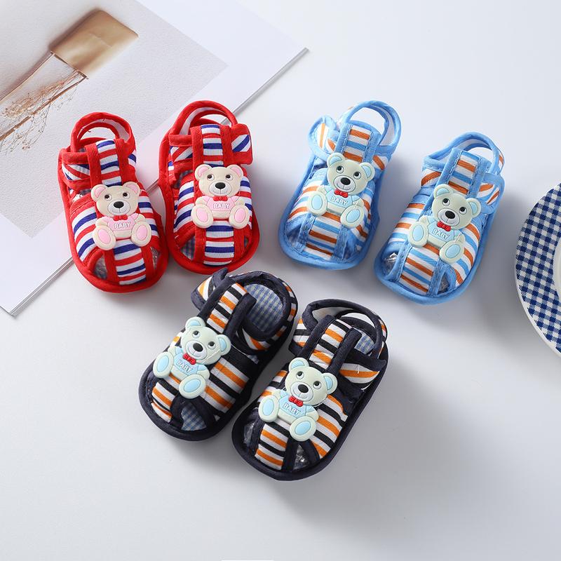 Product Introduction of Dép Xăng Đan Trẻ Em, Cho Em Bé Và Trẻ Mới Biết Đi, Trang Phục Mùa Hè, Thiết Kế Kẻ Sọc Hoạt Hình, Thích Hợp Cho Các Hoạt Động Ngoài Trời Và Thường Ngày Giày Tập Đi Cho Em Bé Gái Và Bé Trai, Giày Thường Ngày 3