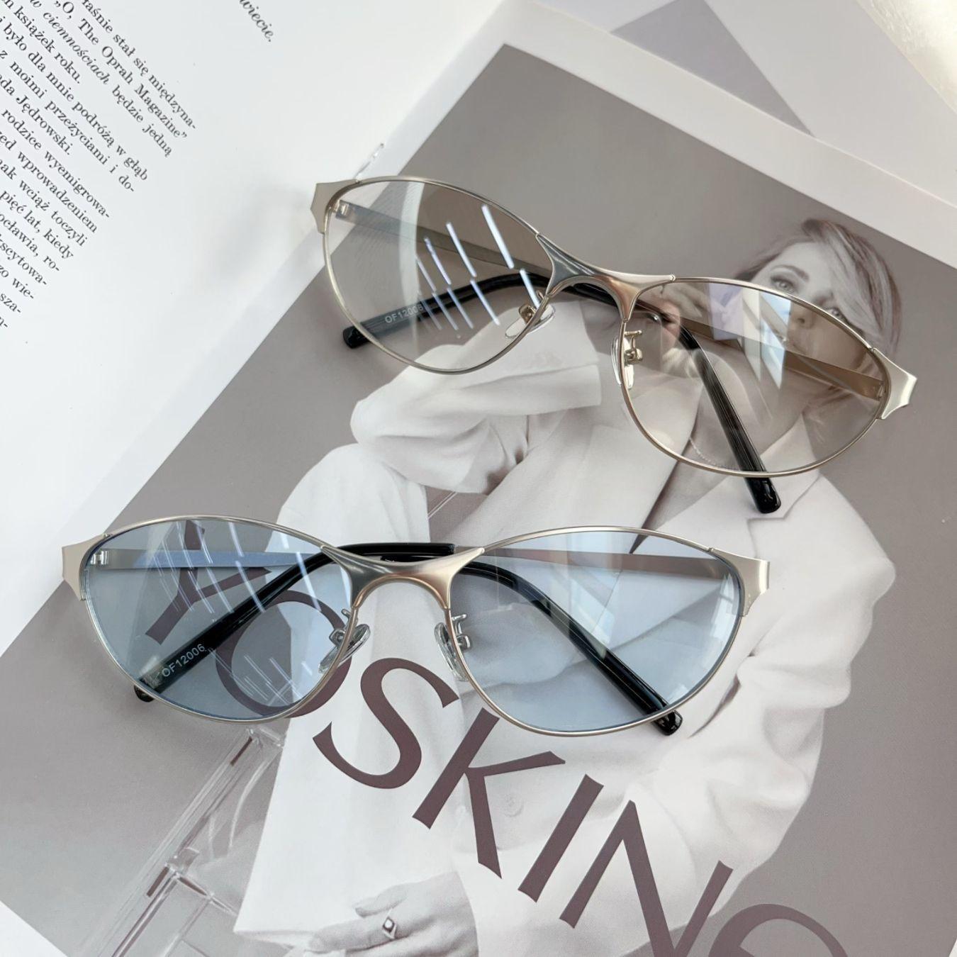 Retro Cat Eye Y2k Sunglasses Metal Frame UV Protection Vintage Red Sunglasses Slim Cat Eye Frame Y2K Retro Style  main image 3