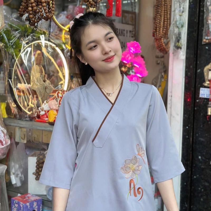[MÃ CHÉO] đồ lam pháp phục đi chùa chất liệu lụa mịn thấm hút tốt mềm mịn mát đàn hồi nhẹ - PHÁP PHỤC ĐI CHÙA MINH NGUYỆT
