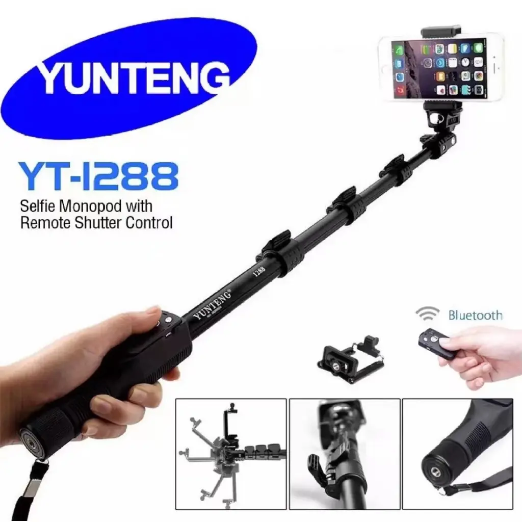 YunTeng YT-1288 Tripod Bluetooth Shooting Monopod With Romote Accessory Phone