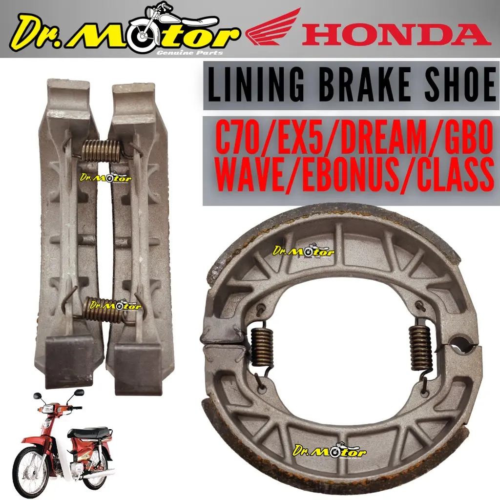 Honda Lining Brake Shoe EX5 Dream Wave 125 Dash 110 CLASS SYM EBONUS E BONUS 100% Quality Terjamin