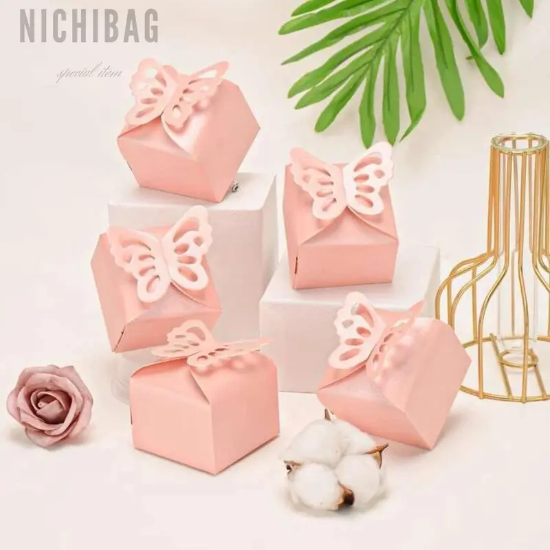 SOLID BUTTERFLY DECOR GIFT BOX 6×6 Black Kertas 3
