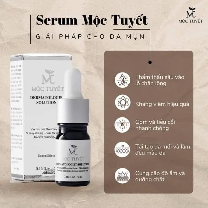 Serum Huyết Thanh Mộc Tuyết hỗ trợ làm sạch da mụn thâm Skincare cho Nam và Nữ