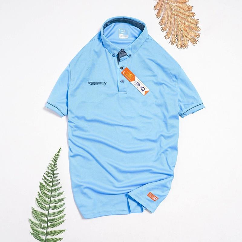 Áo thun Polo nam One chính hãng Keep Fly có cổ - Vải thun lạnh cao cấp -Nhiều màu sắc đen phối cổ boho aop olotron 3