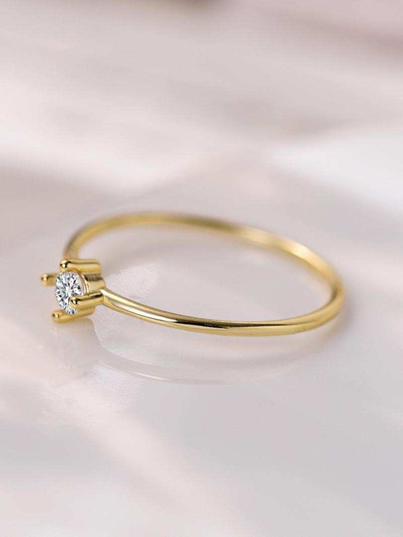Product Introduction of 925 Sterling Silver Simple Style Artificial Zircon Inlaid Ring, Fashion Accessories for Women, Trendy All-match & Exquisite Jewelry for Birthday Gift 4
