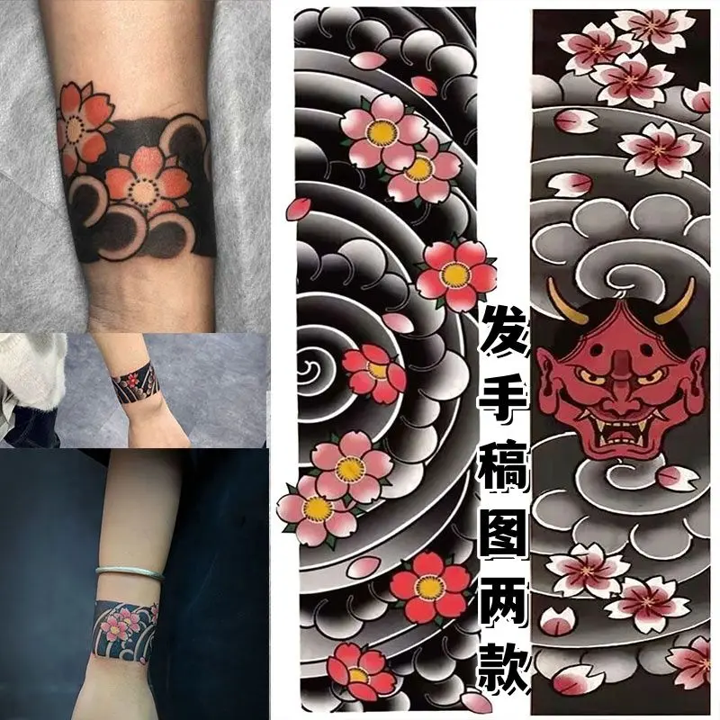 Miếng Dán Hình Xăm Cánh Hoa Anh Đào HAILANG, Prajna, Dành Cho Nam Và Nữ, In Phanh Cổ Tay, Vòng Tay Ukiyo-E Truyền Thống Cũ, Không Thấm Nước Và Bền