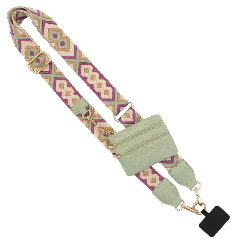 Phone Lanyard with Zipper Pocket, Phone Strap with Wallet Strap, Handbag Shoulder Strap, Essential for Travel and Play