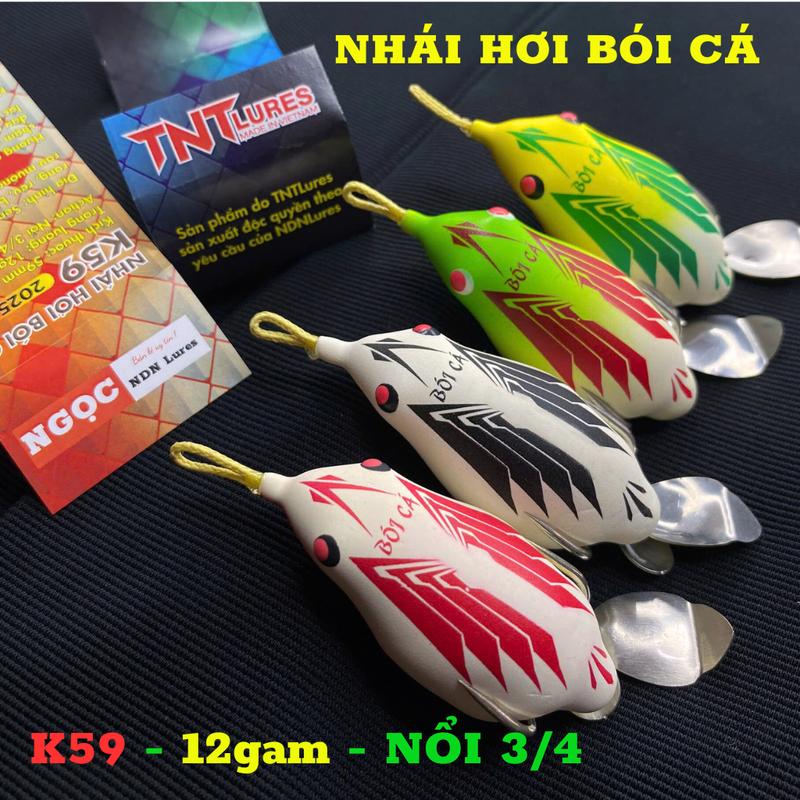 Mồi lure NHÁI HƠI BÓI CÁ K59 & K52 mồi giả câu cá lóc 12gam & 8gam Action Nổi 3 4 nhấp lắc Bắt Cá Đi Câu Fishing Fish Cá nhai hoi cau ca tu nhien