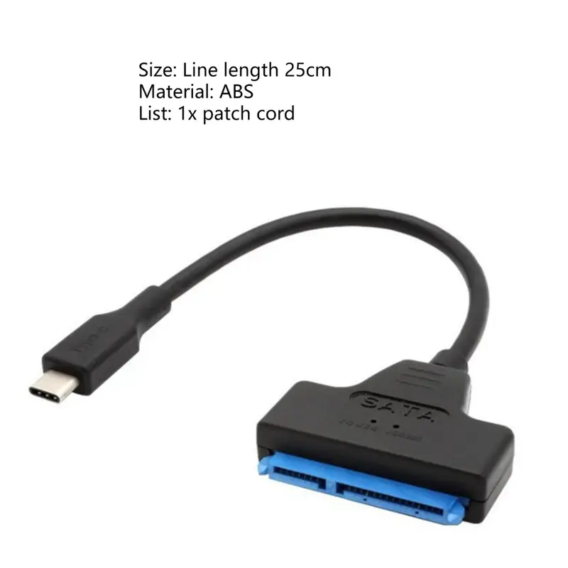 Cáp Ổ Cứng, Fdoristav, Cáp Chuyển Đổi Ổ Cứng Cầm Tay Không Cần Điều Dưỡng, USB31 Loại C Sang SATA 22pin, Cáp Chuyển Đổi Ổ Cứng, Chống Trượt 2