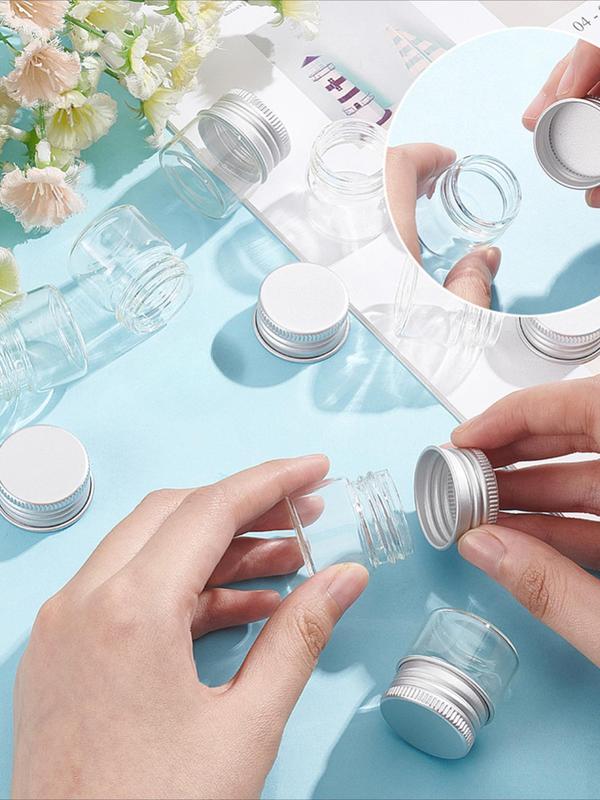 Glass Empty Cosmetic Container, Glass Storage Bottles for Jewelry Making Display 2