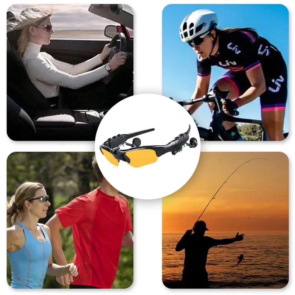 Smart Glasses Bluetooth 5.0 Outdoor Sports Cycling Surround Sound Headphones Listen To Music Call Polarized Riding Sunglasses - Image 4