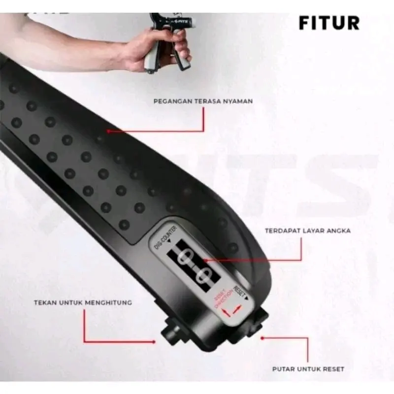 Handgrip Hand Grip 10-100KG Alat Bantu Fitness Otot lengan Portable 5