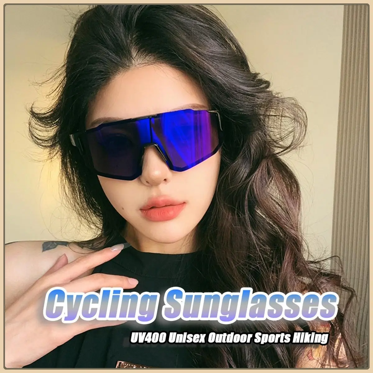 Outdoor Sports Shades Cycling Sunglasses Windprood Dustproof Fashion Korean Hip Pop Style Sunglasses