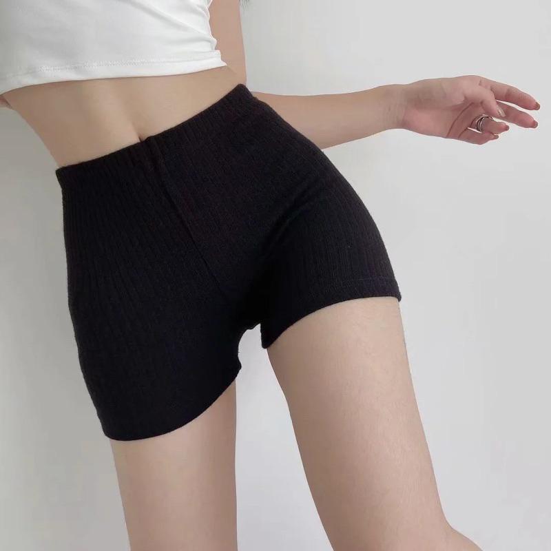 Quần SHORT ĐÙI Tăm Trơn Co Dãn Cạp Cao 4