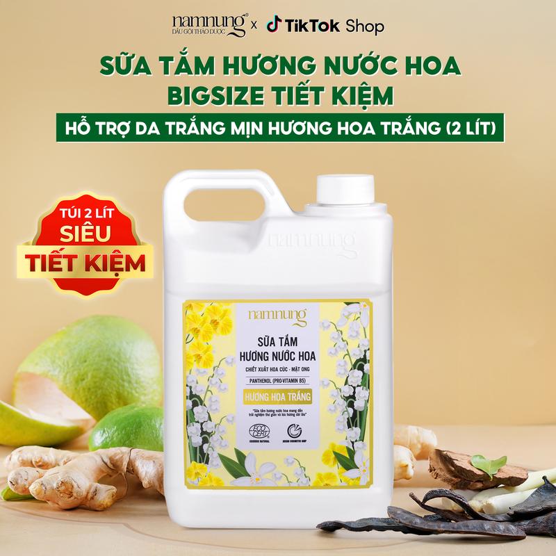 [BIGSIZE GIÁ HỜI] Sữa Tắm Nước Hoa Cao Cấp hỗ trợ dưỡng ẩm, dưỡng thể, làm trắng da, hỗ trợ giảm mụn lưng, sữa tắm thiên nhiên Namnung CAN 2L chiết xuất mật ong, hoa cúc (hương hoa trắng, hoa sen, hoa hồng) Chăm sóc da Dưỡng da nữ