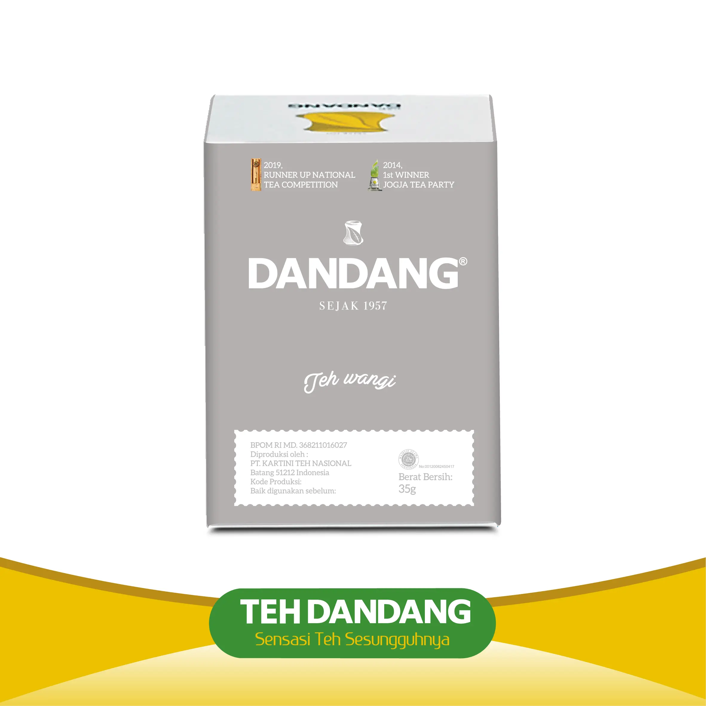 Teh Dandang Putih 35gr - Teh Tubruk - 1 Slop isi 10 Box 35gr
