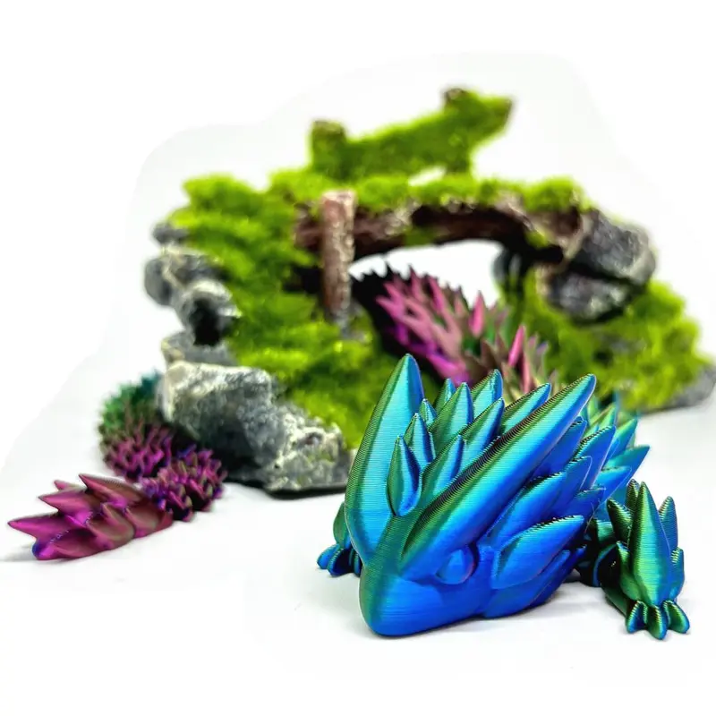 3D Printed Dragon Design Decoration, Colorful Rainbow Dragon Ornament, Desktop Decoration, Perfect Birthday Gift, Suitable for Children and Adults 4