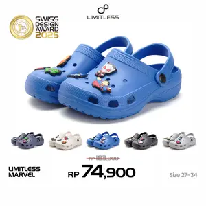 LIMITLESS SPESIAL EDITION MARVEL Selop Anak Laki Laki Aksesoris Eva Terbaru 2024 Sendal Slip On Anak Cowok Model Lucu – Size 27 – 36 ( Kaki Sandal ) Fashion