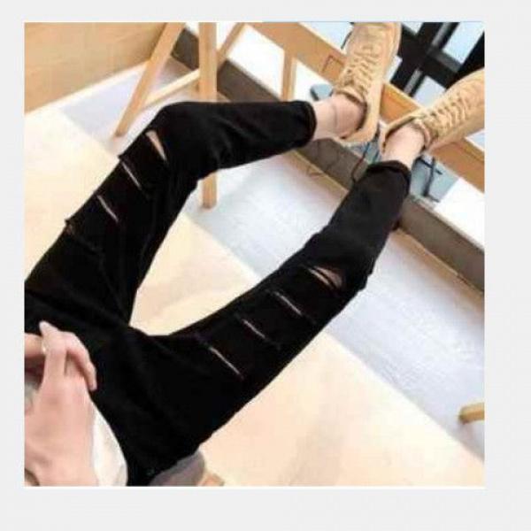 Product Introduction of Quần Dài Jean Rock Thật, Thời Trang Châu Âu Và Mỹ, Dành Cho Nam Giới, Màu Trắng, Sợi Dày, Phong Cách Tin Tưởng, Ngoại Cỡ, Quần Ống Đứng Rộng Thùng Thình, Màu Đen 8