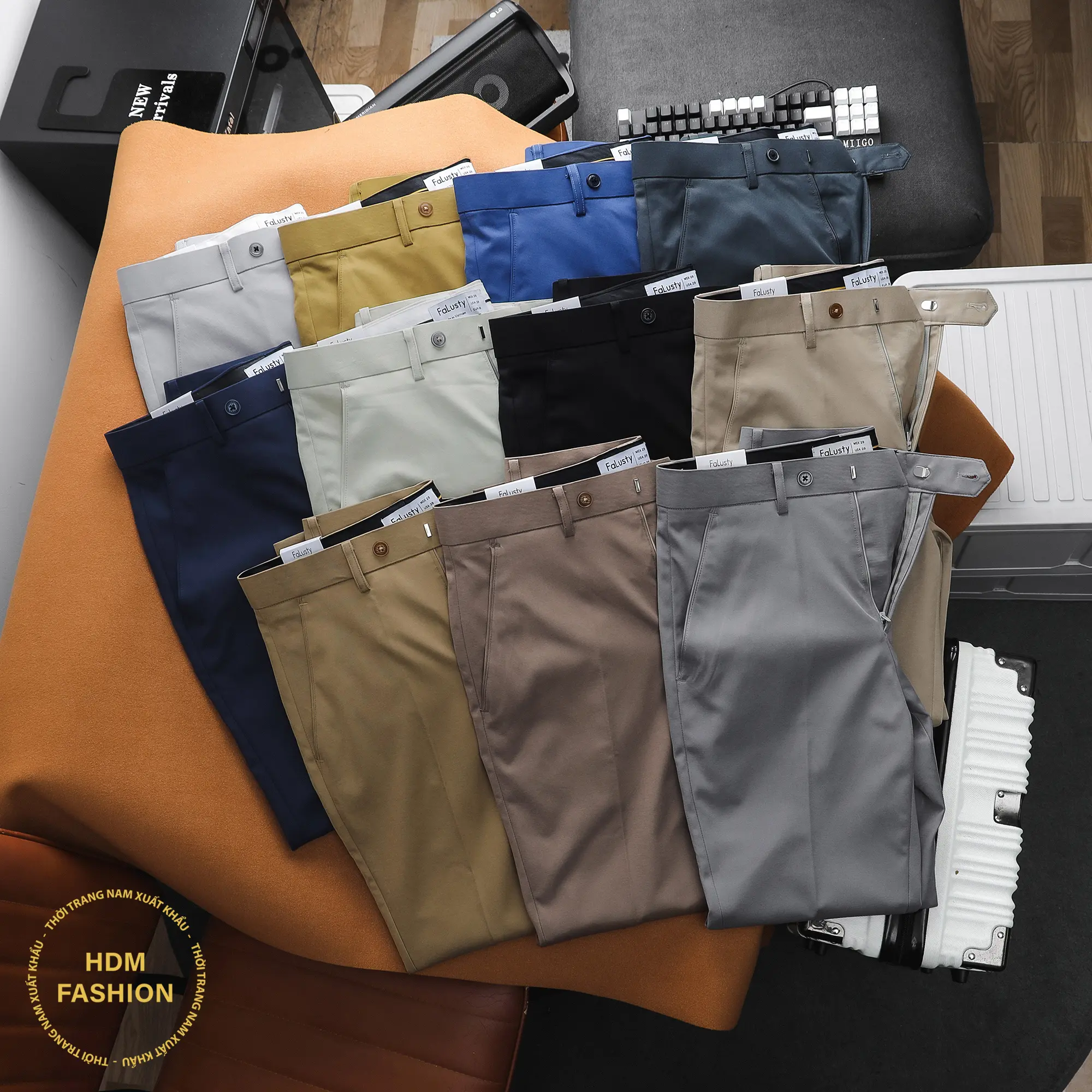 Quần âu nam dáng Slimfit chất vải Cotton chống bám bụi 11 màu