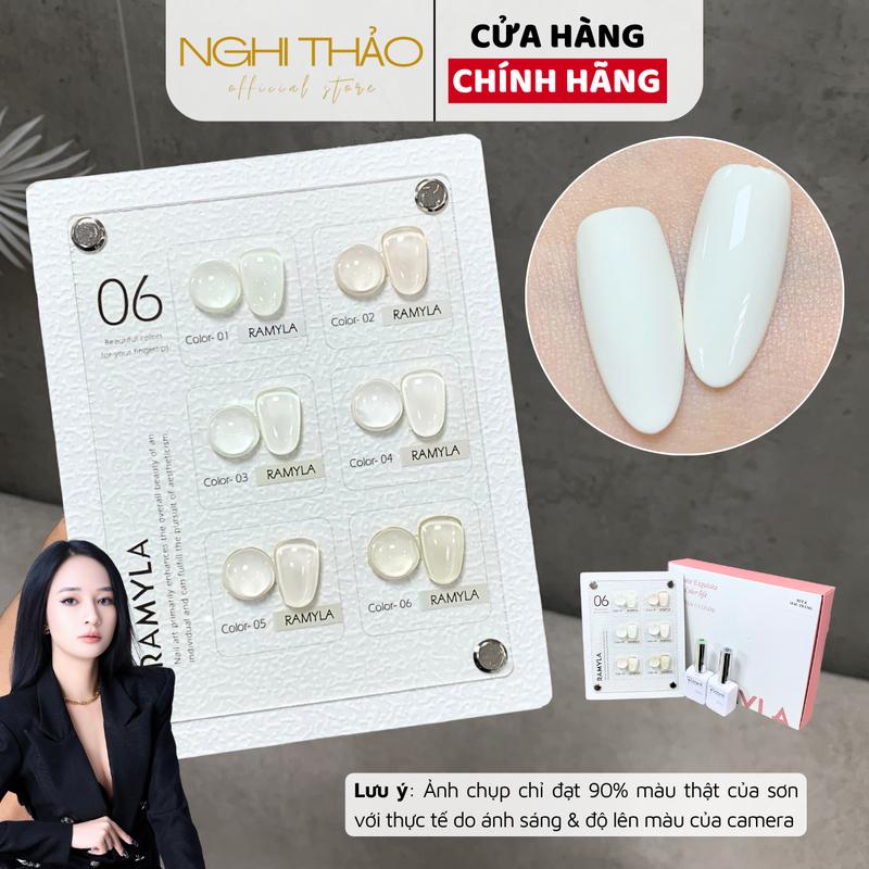 Set sơn gel trắng RAMYLA 6 màu
