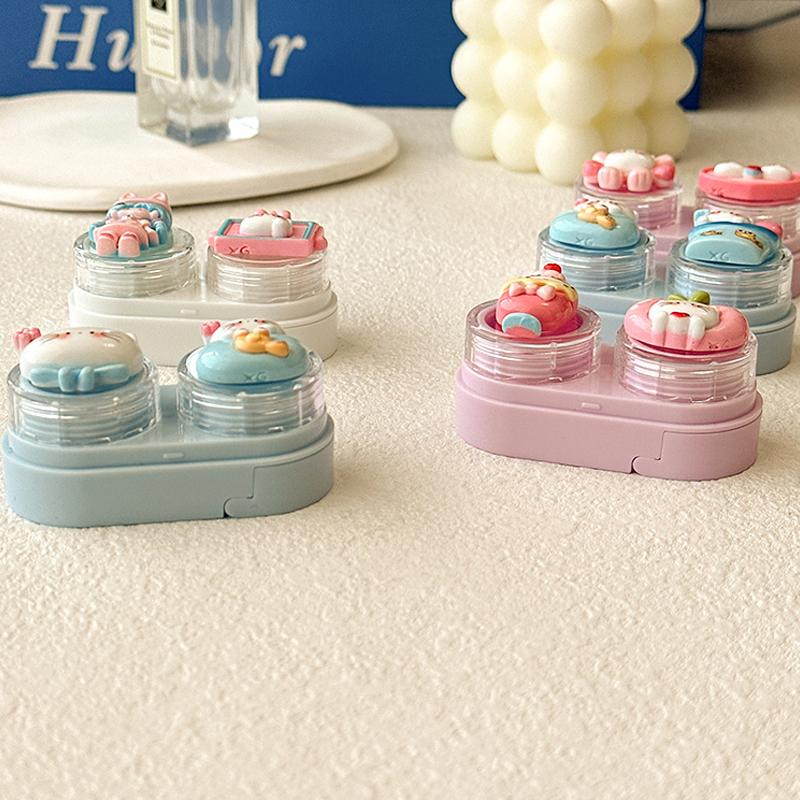 Product Introduction of Cute Contact Lens Case Portable Drawer-type Contact Lens Case With Tweezers And Suction Stick Cute Cartoon Animal Case 15