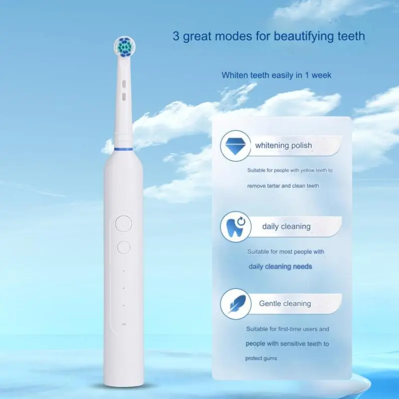 Electric Toothbrush with 2 Extra Brush Heads (1 Box), Waterproof Gums Protecting Motor Toothbrush, Intelligent Deep Cleaning Toothbrushes for Adults 4