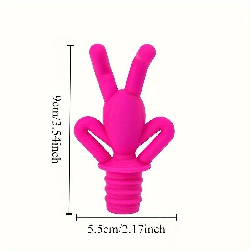 Creative Rabbit Design Wine Stopper, 1 Count Silicone Wine Bottle Cap, Bottle Stopper for Restaurant Red Wine and Champagne 1
