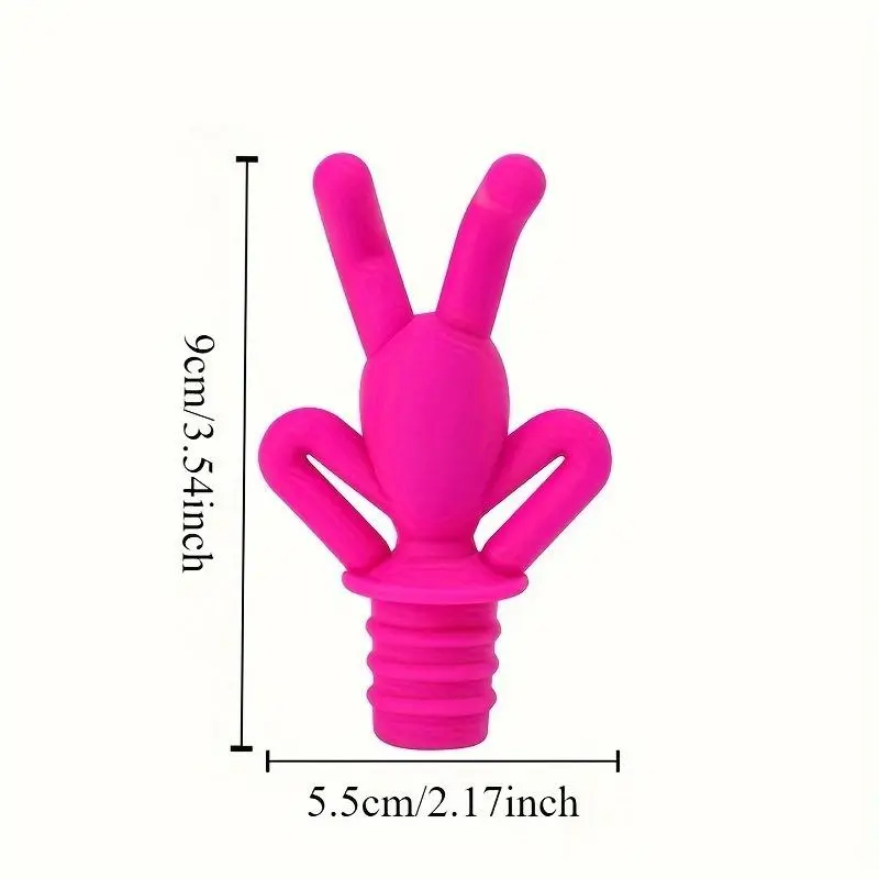 Creative Rabbit Design Wine Stopper, 1 Count Silicone Wine Bottle Cap, Bottle Stopper for Restaurant Red Wine and Champagne 1