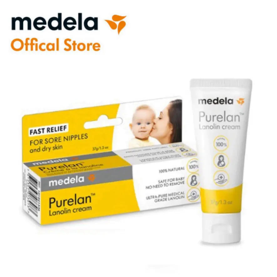 Medela purelan head crack cream 7G, tender care 7G, sheep fat extract, sex cream and nipple care safe for mom