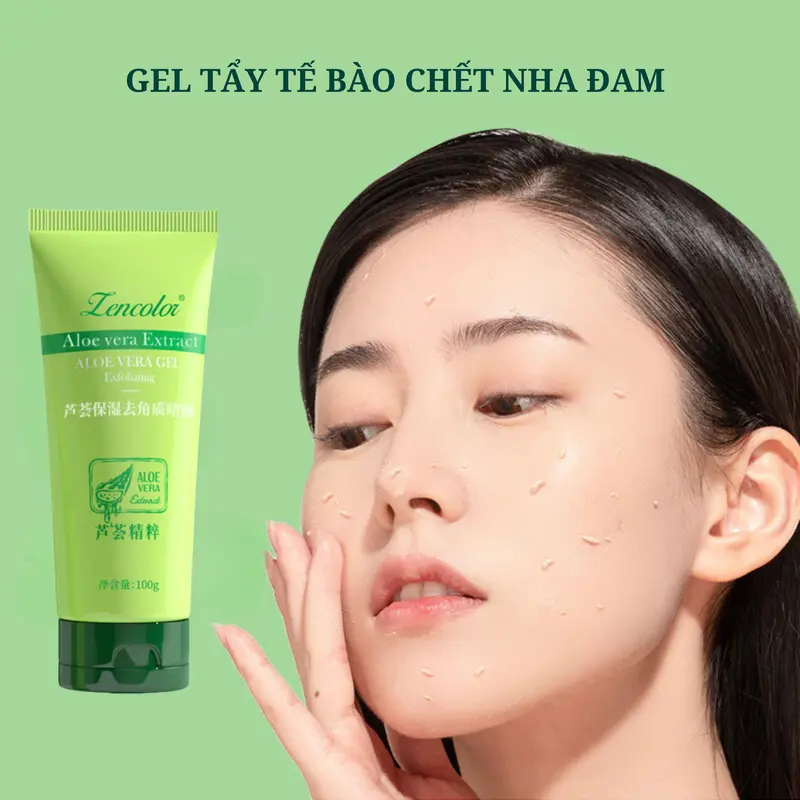 Combo 3 Tẩy Tế Bào Chết Cho Da Mặt LENCOLOR 100g Giúp Làm Sạch Da Chết TẶNG KÈM Sữa Rửa Mặt SENANA 60g 1