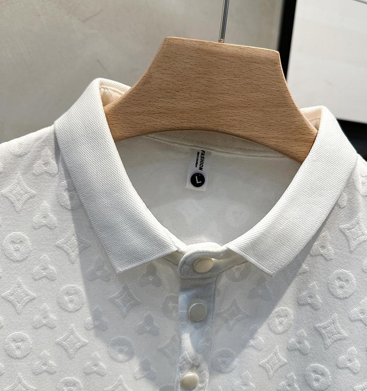 Product Introduction of 2024 Summer Men's Jacquard Polo Shirt - Breathable & Comfortable Slim Fit Casual T-Shirt, Trendy Short Sleeve Top for Men (Best Gift Idea) 🔥 8