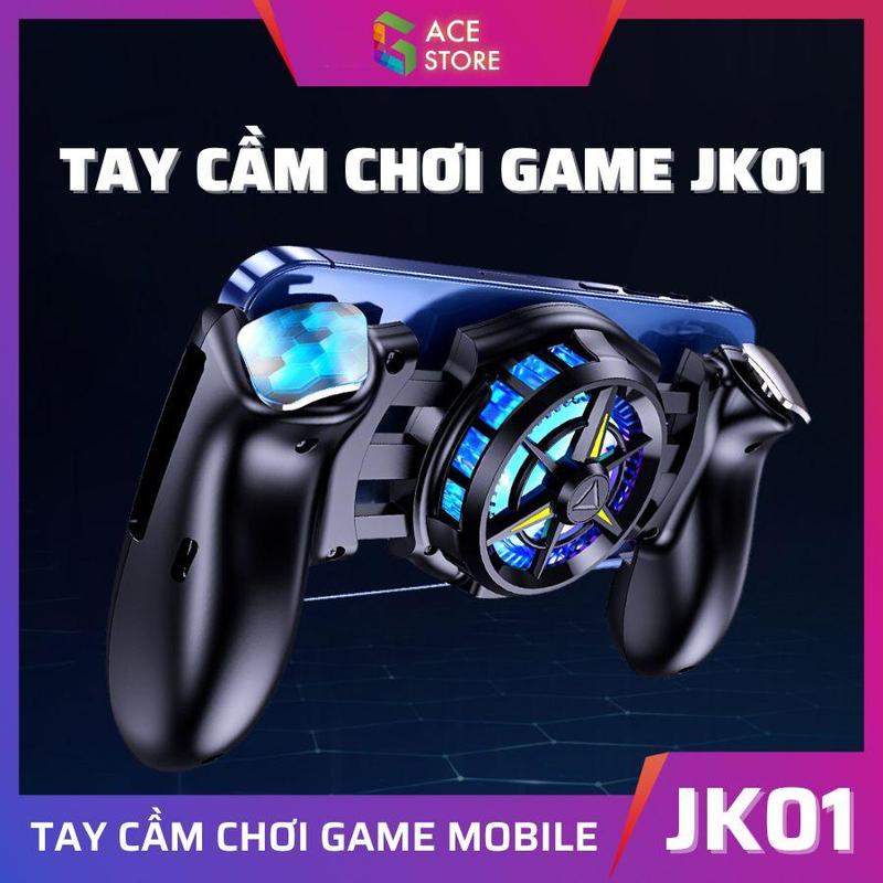 Tay cầm JK01 | Tay cầm chơi game tích hợp quạt tản nhiệt sò lạnh hỗ trợ auto tap macro Chơi Điện Tử Phụ Kiện