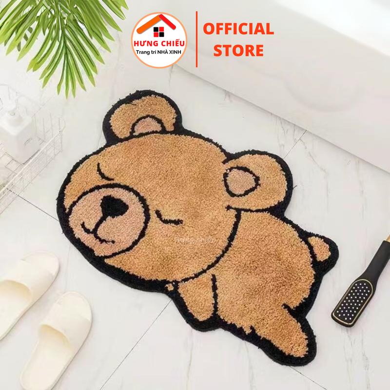 Thảm lau chân lông cừu mềm mịn, decor phòng khách, cửa ra vào và phòng ngủ - Hưng Chiếu