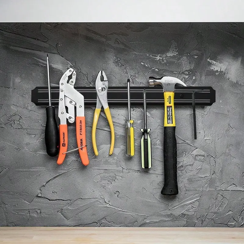 #KUP 1 Piece / 2 Pieces 15 Inch Multi-Function Magnetic Knife Holder Rack, Wall Mounted Knife Magnetic Strip Organizer With Super Strong Magnet For Kitchen, Garage, Workshop 3
