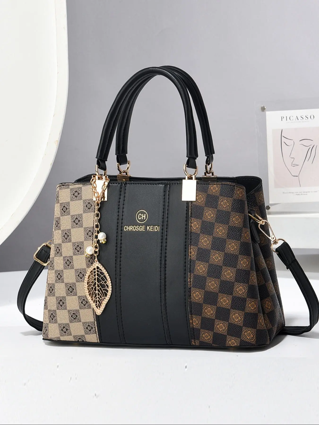 Women's Elegant Minimalist Handbag, Fashionable Large Capacity Shoulder Bag for Daily Life, Casual Trendy Versatile High-quality Daily Commuting Bag