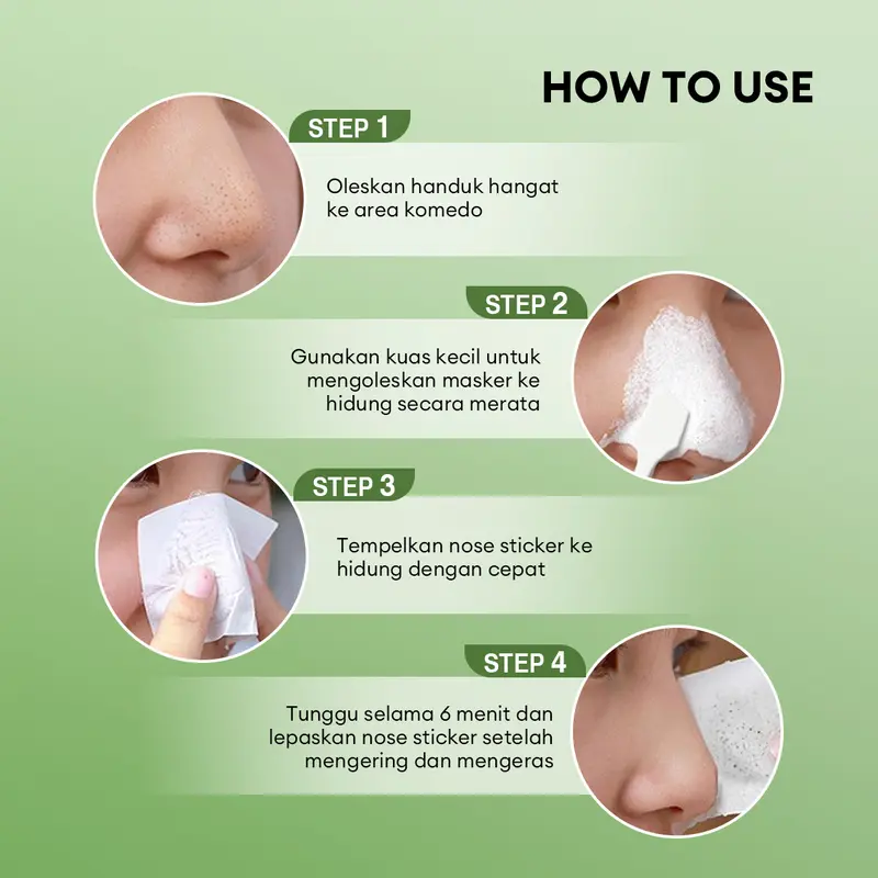 【BPOM】【COD】【READY STOCK】HerBaay Blackhead Mask Pembersih Komedo Nosemask 30ml+100pcs Removal paper-BPOM 4