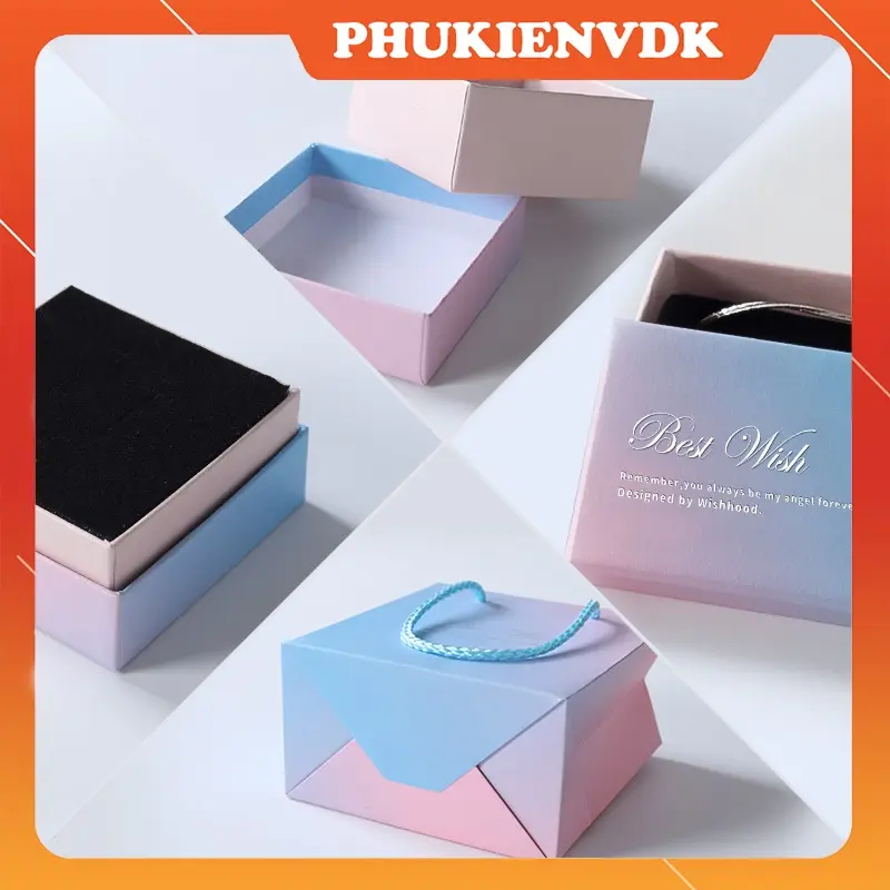 Hộp quà tặng hộp trang sức màu hồng Gradient H8 2