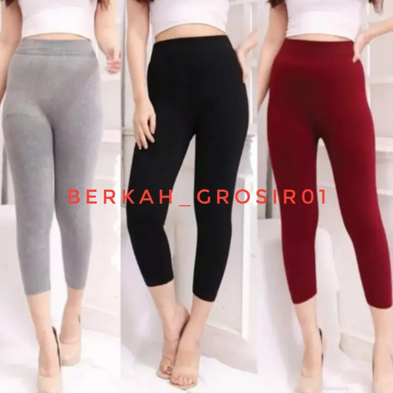 LEGING pendek wanita 7/8 merk neron - legging wanita jumbo import - Legging wanita7/8 pendek import Polos Melar 0