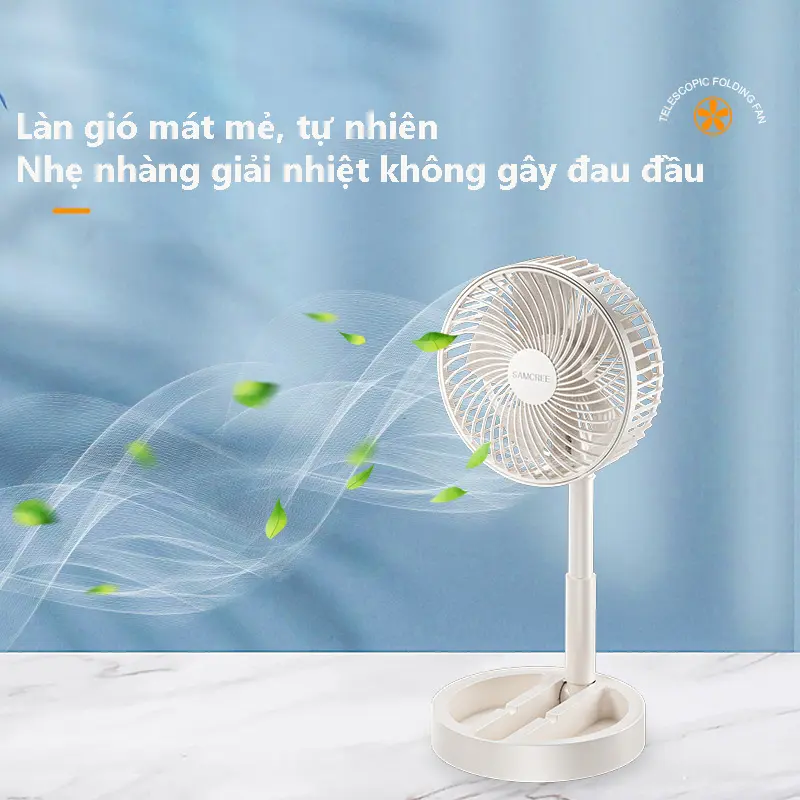 Quạt Cắm Điện Cổng USB - Quạt Gấp Gọn - Quạt Để Bàn Nhỏ Gọn Tiện Lợi Phụ Kiện Không tích điện 3