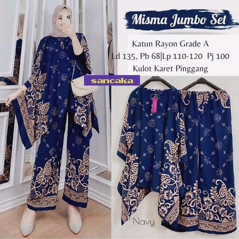 setelan waka rayon premium/set waka jumbo 6