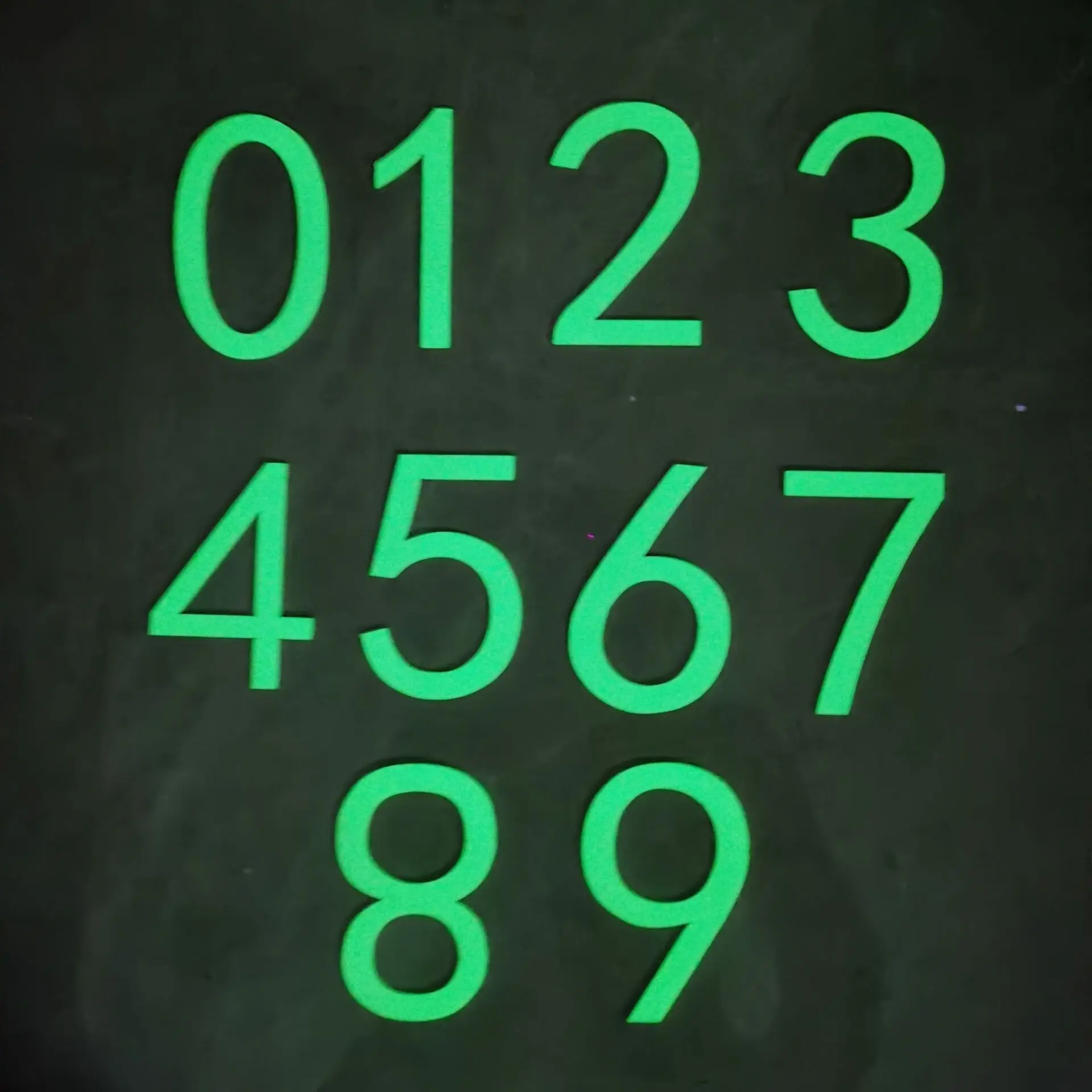 1pc Acrylic Luminous Glow Digital Wall Sticker Three-Dimensional Door Number Living Room Wine Cabinet Room Door Number Sign Hotel KTV Luminous Green Decorations Children's Garden Children's Room Decorations