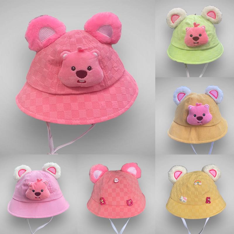  Nón bo hải ly    1 đến 3tuổi   dễ thương có quai dành cho bé đội chống nắng phụ kiện 