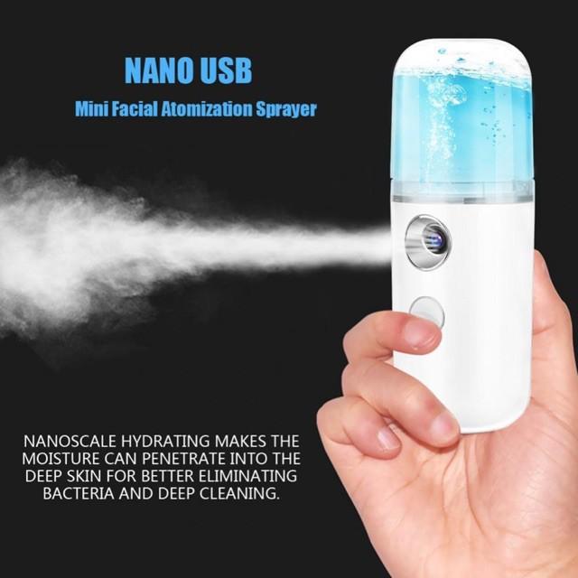 Máy Phun Sương Xông Hơi Mặt NaNo Mini - Cầm Tay Hỗ Trợ Dưỡng Da Cấp Nước Tối Đa