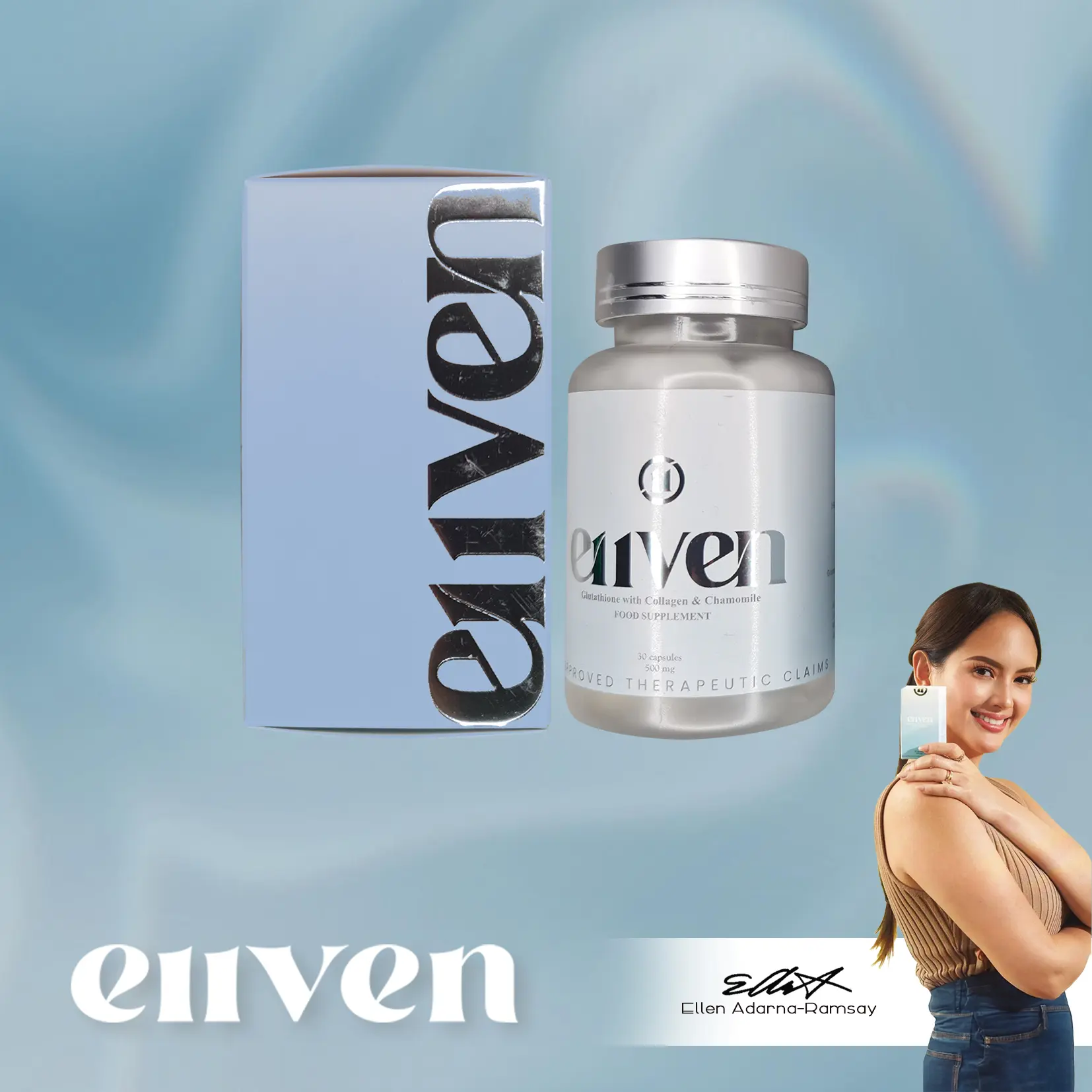 E11VEN Opitac Glutathione Japan with Marine Collagen and Chamomile - 30  Capsules