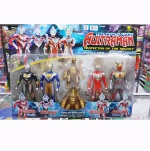 Mainan Robot Ultraman Figure 4 Pc Plus Monster Godzilla Kaiju / Mainan Ultraman Orb Ginga Geed Hero Zero Dx / Mainan Anak Ultraman Figure isi 4