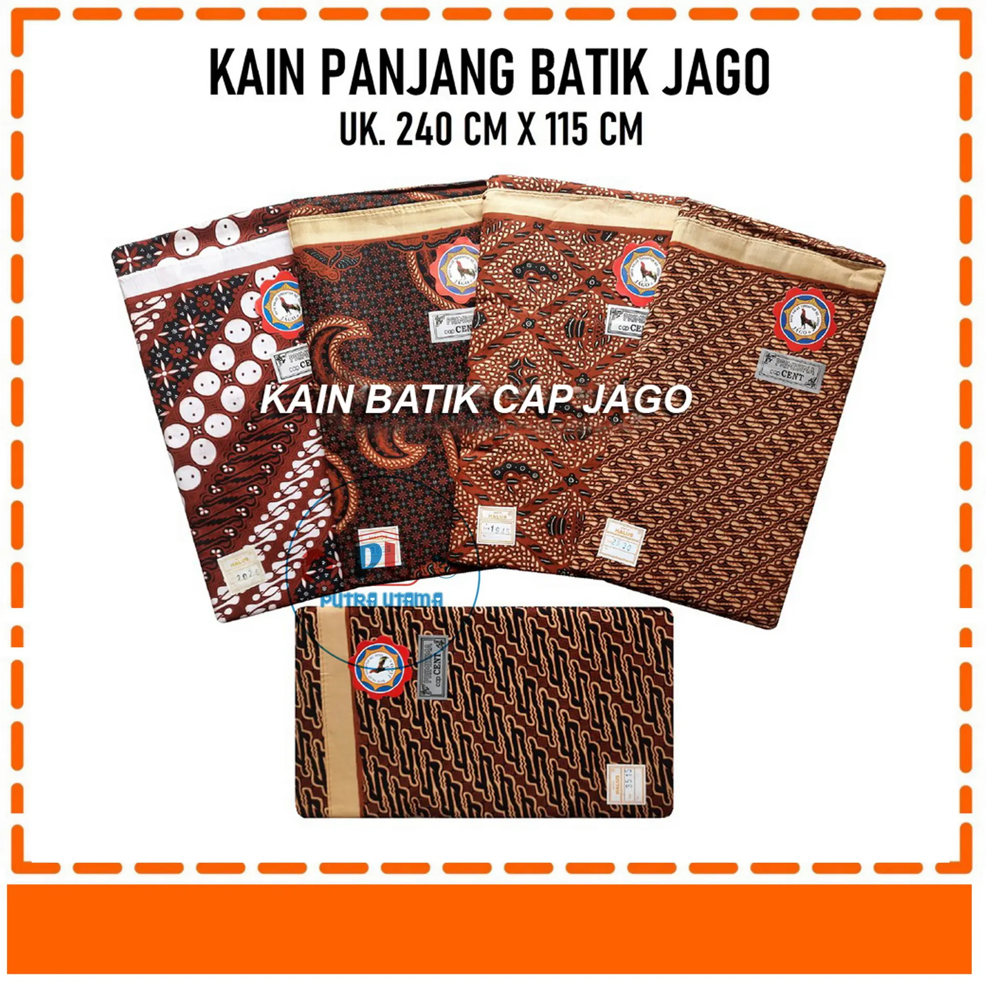 Kain Batik Cap Jago / Kain Batik Panjang Multifungsi / Kain Samping Batik Panjang Cap Jago / kain Jarik serbaguna