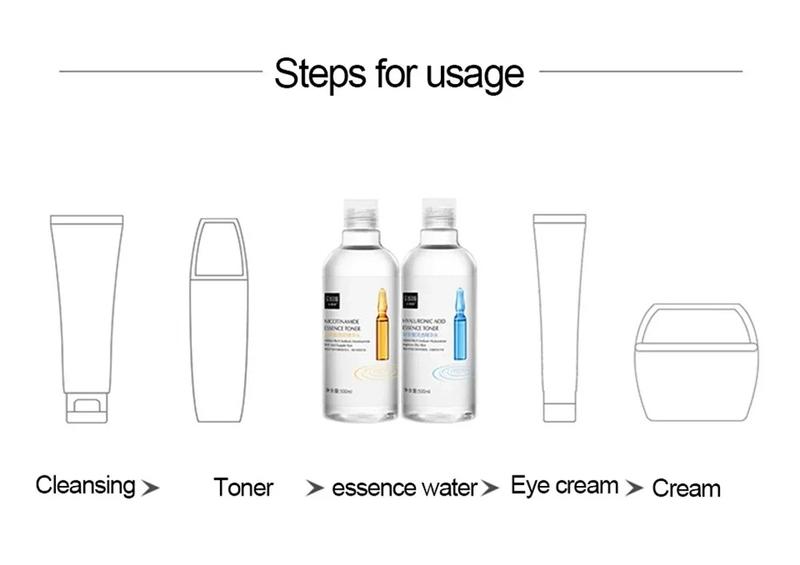 Product Introduction of 500ml  Large Capacity Essence Water Niacinamide Improve Dull Hyaluronic Acid Moisturize Dry Skin Facial Beauty Care Toner 11